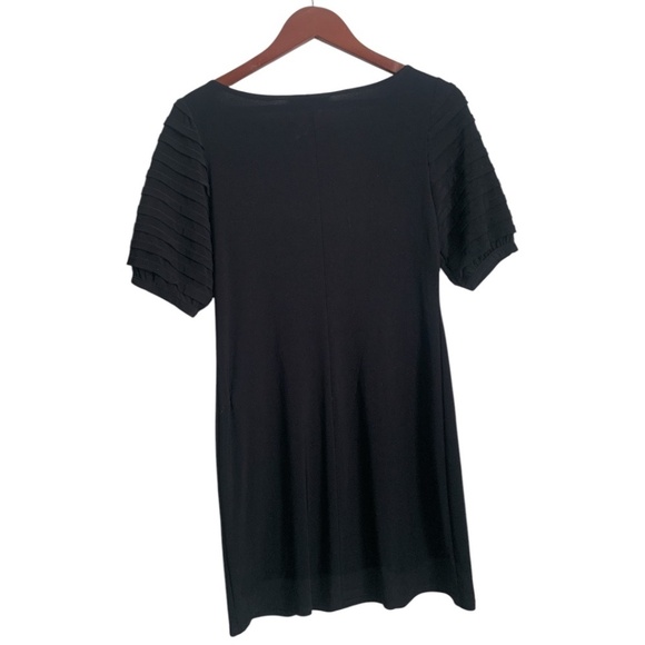 ❄️3/$15❄️ Jump Girl Black Dress with Ruffle Sleeves Size Medium Made in USA - Picture 3 of 6